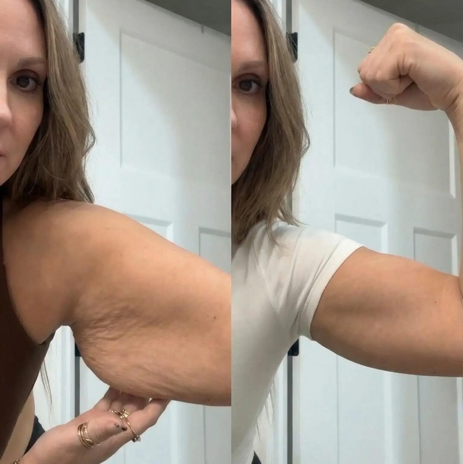 Side-by-side comparison: arms